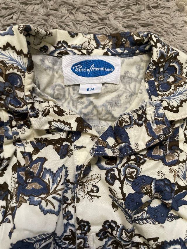 Patricia Mendiluce ranita pelele Flores 6-9 meses