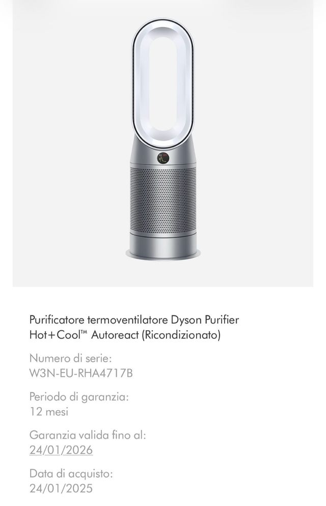 Dyson Hot+Cool Purificatore Termoventilatore