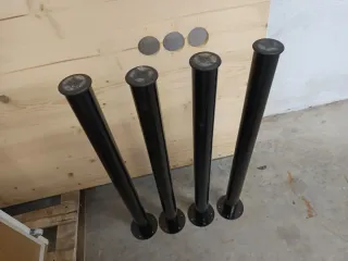 4 Patas Metálicas Negras para Mesa