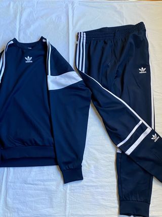 Set Adidas Vintage Donna/Uomo Blu/Bianco
