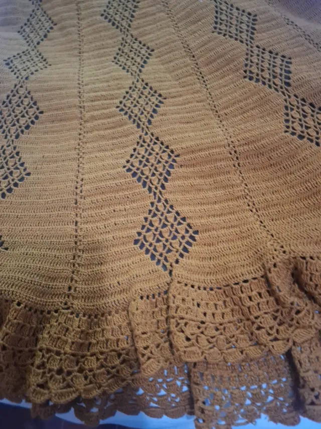 Falda larga crochet con forro