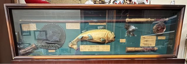 Cuadro Vintage de pesca con Mosca en relieve