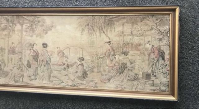 Tapiz Francés Siglo XIX Jardín Oriental