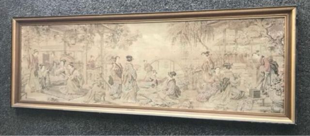 Tapiz Francés Siglo XIX Jardín Oriental