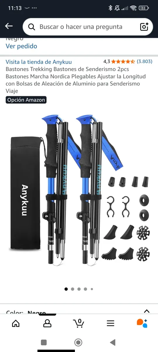 Palos de senderismo plegables Anykuu.