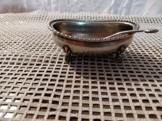 Zuccheriera in peltro vintage con paletta