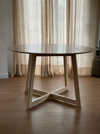 Mesa redonda extensible madera