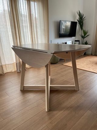 Mesa redonda extensible madera