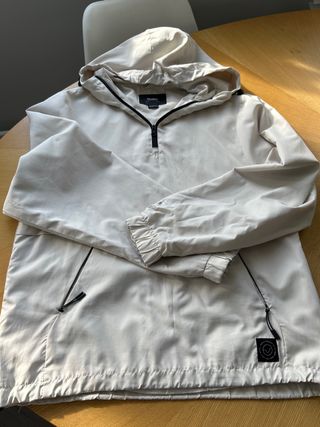 Chubasquero Pull&Bear Hombre Talla S Beige