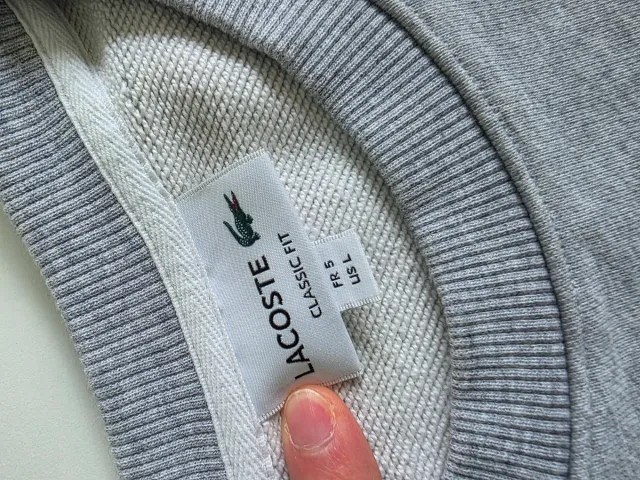 Sudadera Lacoste Gris Talla L
