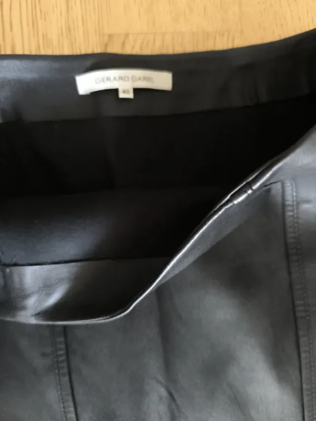 Falda Gerard Darle Cuero Mujer T40 Negra