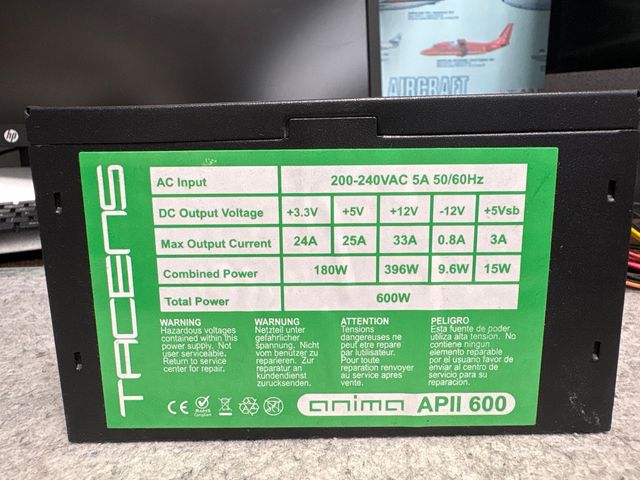 Fuente Alimentación Tacens APII 600W