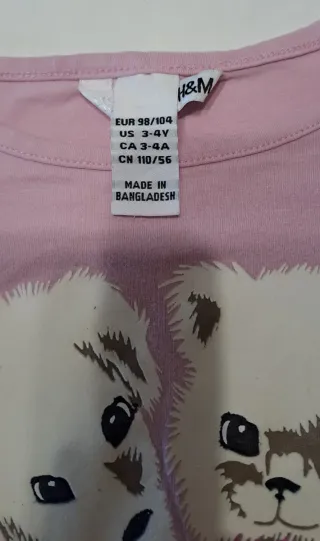 Maglietta bambina 3-4 anni