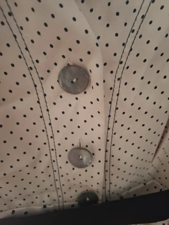 Vestido Massimo Dutti lunares rosa palo clarito