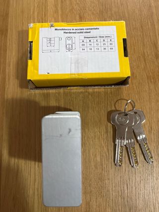 Lucchetto Yale Monoblocco Acciaio Cementato