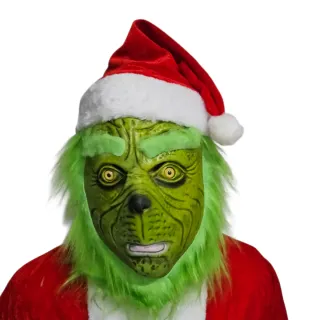 Disfraz Máscara Grinch Navideño con Gorro