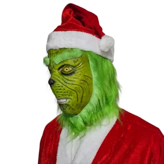 Disfraz Máscara Grinch Navideño con Gorro