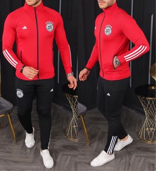 Chándal Bayern Múnich Adidas Rojo y Negro