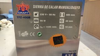 Sierra de calar TOP CRAFT TFZ-400R