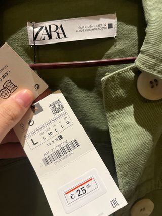 Chaqueta Zara Verde