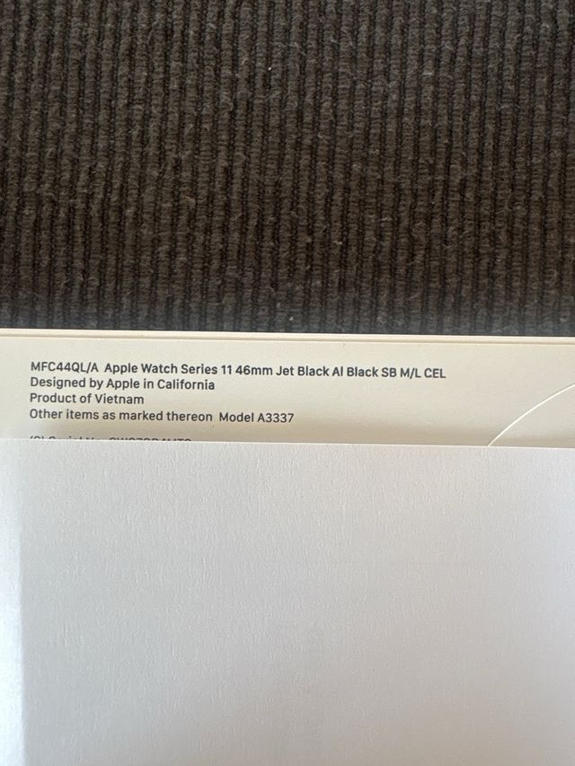 Apple Watch Series 11 46mm GPS-Cel Negro SIN ABRIR