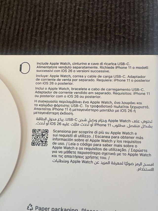 Apple Watch Series 11 46mm GPS-Cel Negro SIN ABRIR