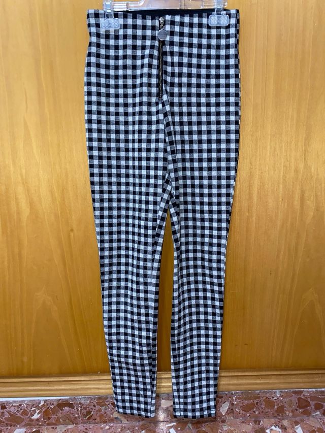 Pantalón pitillo Zara cuadros mujer