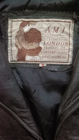 Chaqueta bomber de cuero,. AMI London original s