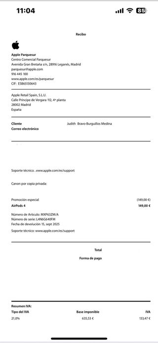 Airpods 4 Apple Blancos