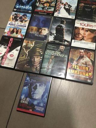 72 Películas DVD. 3€ Unidad algunas precintadas.
