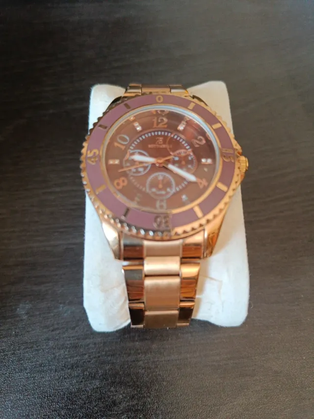 Reloj Chapado Oro Rosa y Morado