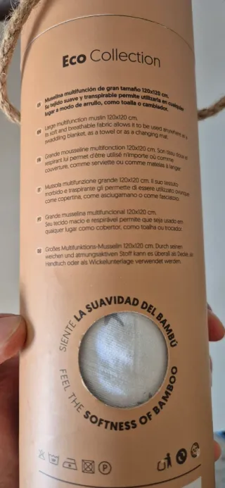 Muselina bambú 120x120 Eco Collection a estrenar