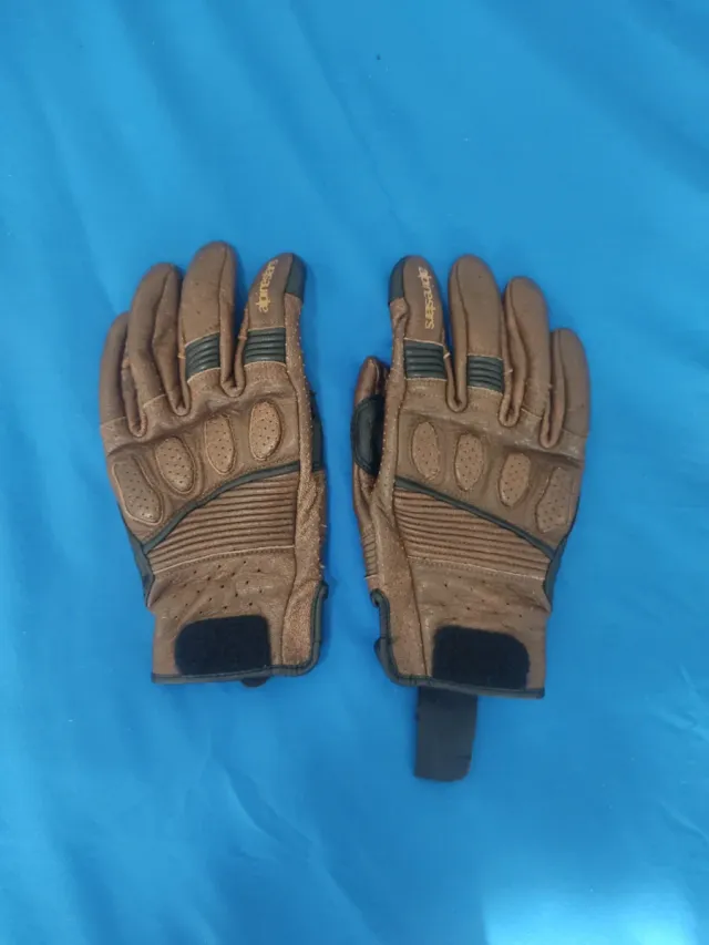 Guantes Moto Alpinestars Piel Marrón