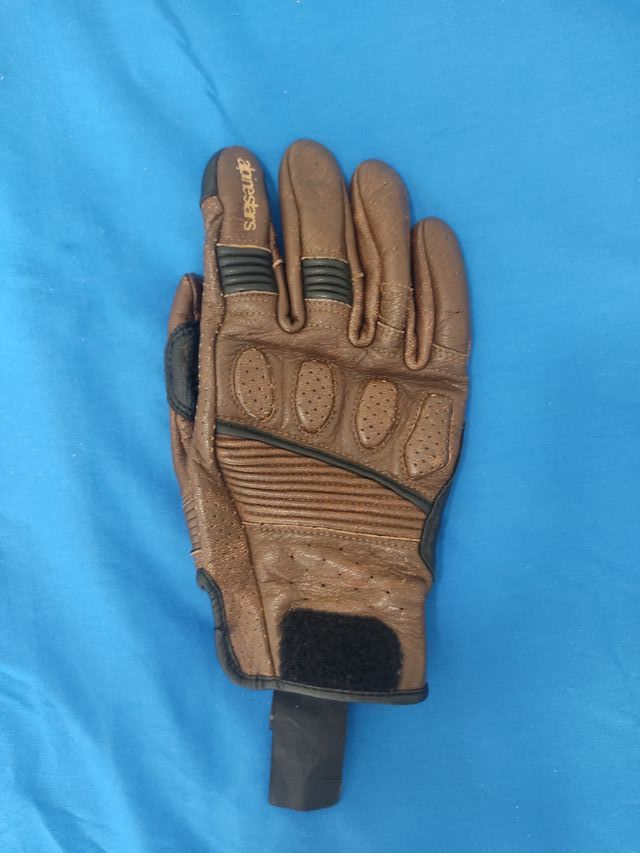 Guantes Moto Alpinestars Piel Marrón