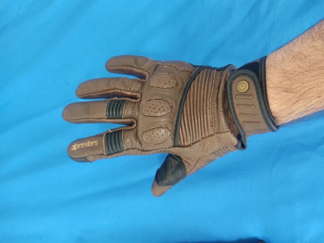 Guantes Moto Alpinestars Piel Marrón