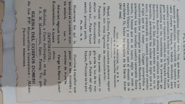 Estampitas religiosas antiguas 1893