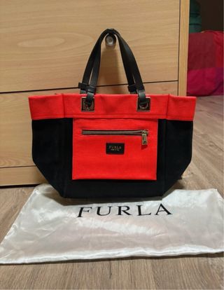 Bolso Furla Negro y Rojo