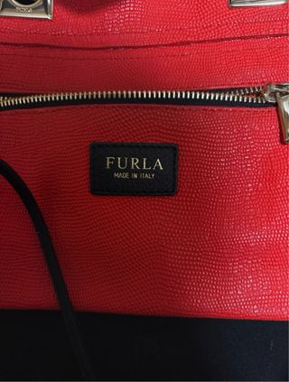 Bolso Furla Negro y Rojo