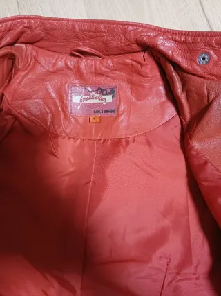 Chaqueta de cuero roja XS