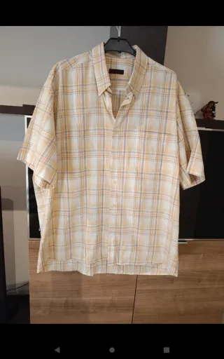 Camisa de hombre cuadros amarillo