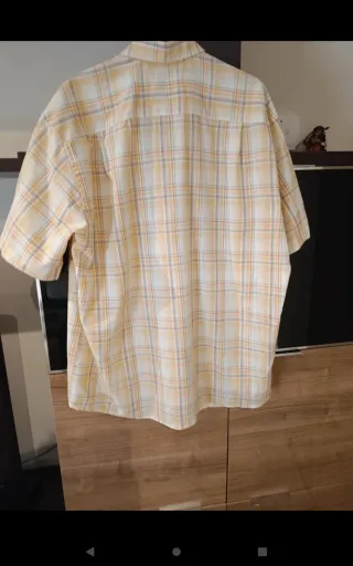 Camisa de hombre cuadros amarillo