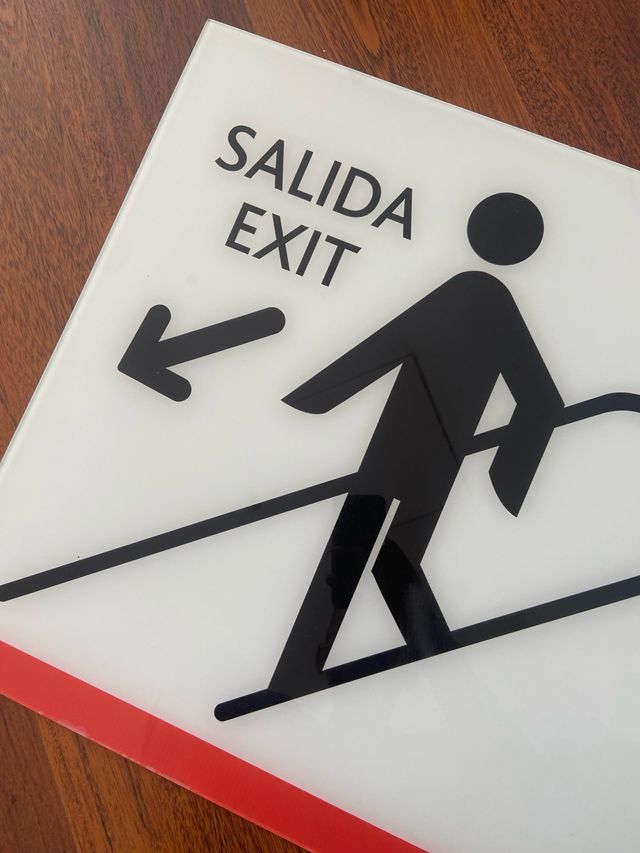 Señales SALIDA / EXIT 50x50 metacrilato
