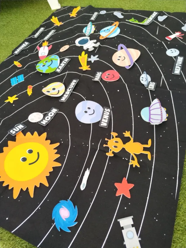 Juego Sistema Solar Fieltro Infantil
