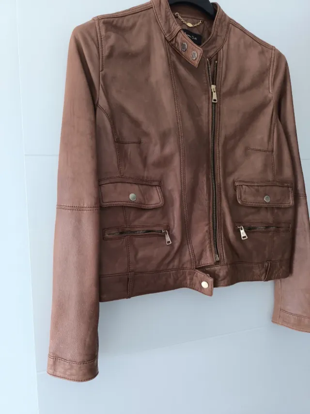 Chaqueta Cuero Mujer Massimo Dutti tL