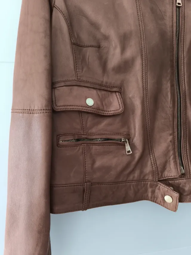 Chaqueta Cuero Mujer Massimo Dutti tL