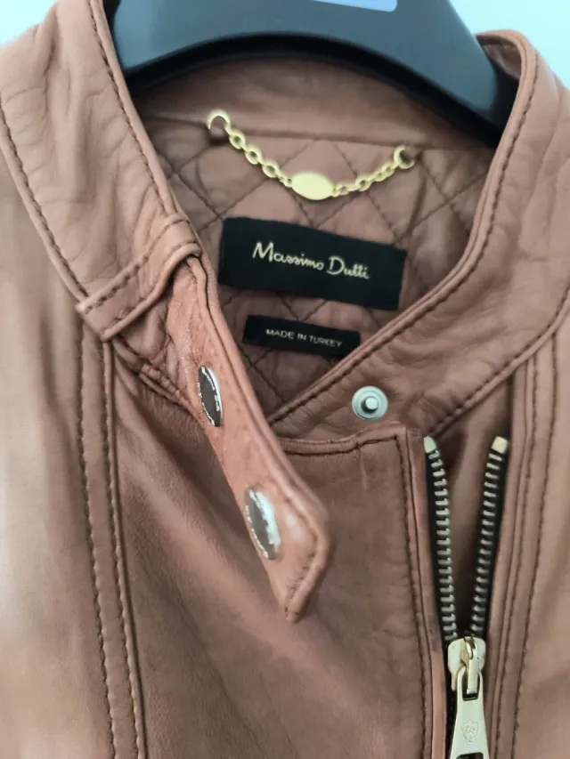 Chaqueta Cuero Mujer Massimo Dutti tL