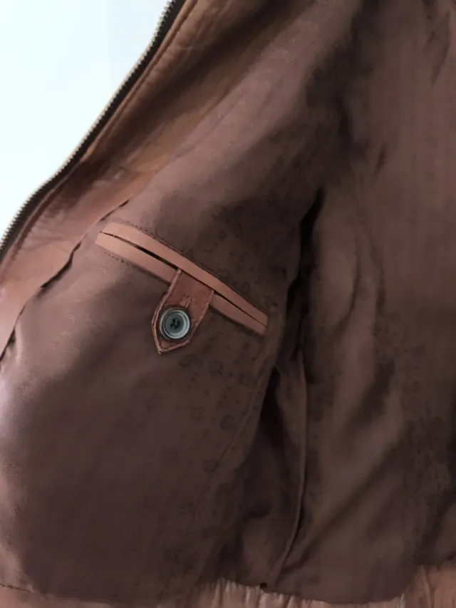 Chaqueta Cuero Mujer Massimo Dutti tL