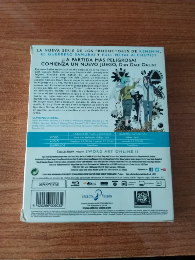 Sword Art Online II Phantom Bullet Blu-ray Español