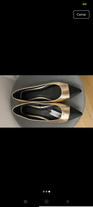 Bailarinas Parfois doradas y negras