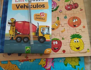 gran lote puzzle niños pequeños camiones tractor